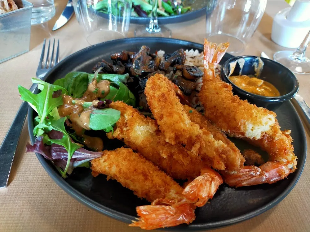 Gambas Panées Au Coco Et Sauce Chorizo